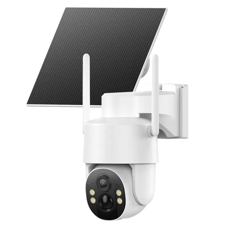 [Techvibes]4G Solar Powered Digital Security Camera with 4MP HD Lens, Color Night Vision, Built-In Cellular Card, Remote Monitoring, IP65 Protection, No Wifi Outdoor Camera for Farm/Home (4G LTE Data Service Requires Activation)