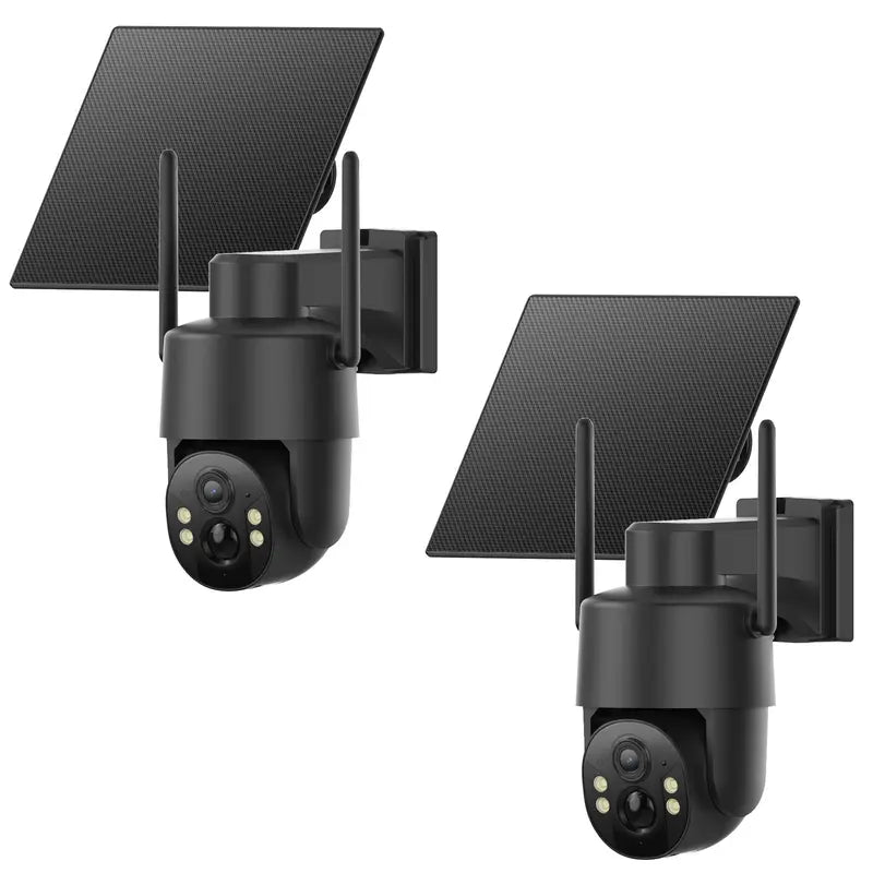 [Techvibes]4G Solar Powered Digital Security Camera with 4MP HD Lens, Color Night Vision, Built-In Cellular Card, Remote Monitoring, IP65 Protection, No Wifi Outdoor Camera for Farm/Home (4G LTE Data Service Requires Activation)