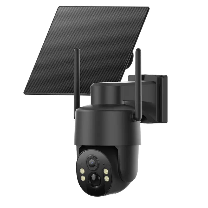 [Techvibes]4G Solar Powered Digital Security Camera with 4MP HD Lens, Color Night Vision, Built-In Cellular Card, Remote Monitoring, IP65 Protection, No Wifi Outdoor Camera for Farm/Home (4G LTE Data Service Requires Activation)