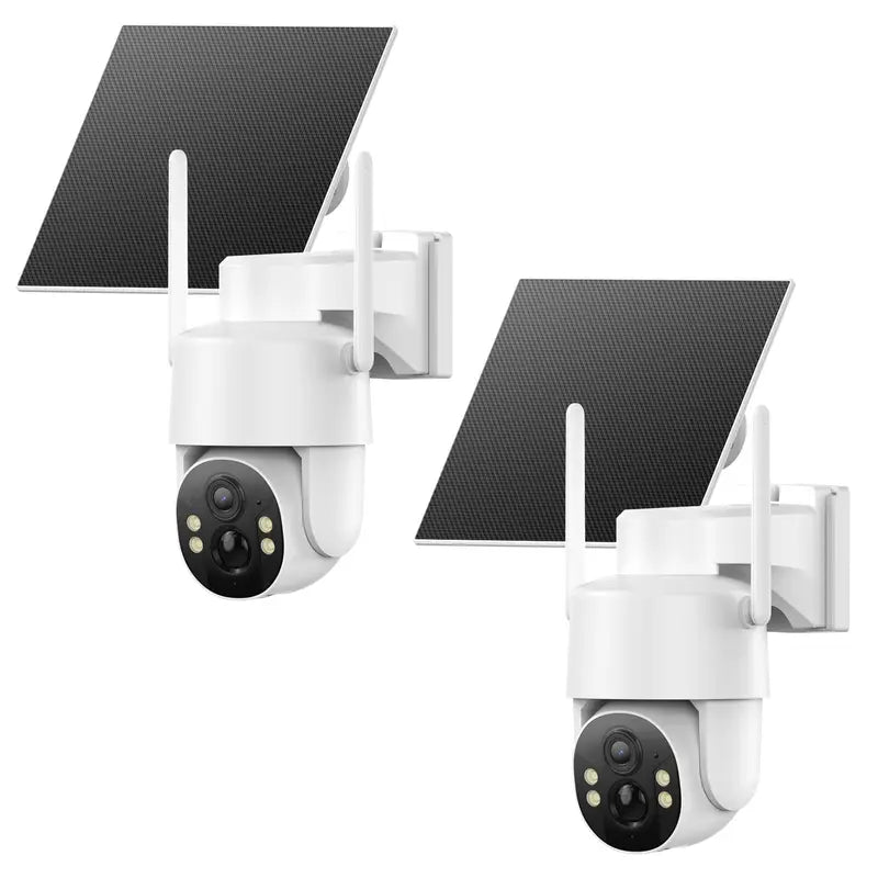 [Techvibes]4G Solar Powered Digital Security Camera with 4MP HD Lens, Color Night Vision, Built-In Cellular Card, Remote Monitoring, IP65 Protection, No Wifi Outdoor Camera for Farm/Home (4G LTE Data Service Requires Activation)